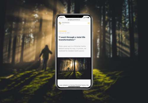 An image of a blog post on the Crossroads website